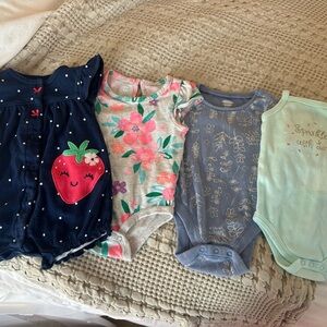 Set of Four Baby Onesies